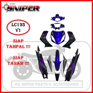 [FULL TANAM ] SNIPER COVERSET LC LC135 V1 EXCITER RC BLUE PURPLE BLACK / HITAM UNGU BIRU EXCITER RC