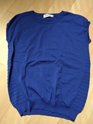 【di marzia】專櫃寶藍色設計寬版上衣