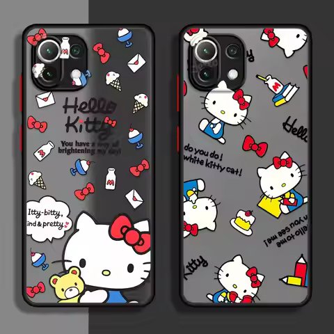 Anime Hello K-Kitty Cute Phone Case for Xiaomi Mi 14 12 13 Pro 11T 9T 13 Lite 11 Lite 12T 12X 10T 12