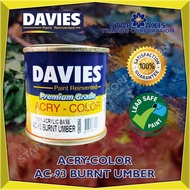 ▽◎DAVIES PREMIUM GRADE ACRY-COLOR 100% ACRYLIC BASED WHITE BASED PAINT AC-93 BURNT UMBER 60ml