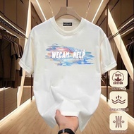 Men's Oversized Tee Men T Shirt Korean Casual Cotton Breathable Short Sleeve T-Shirt (Kks)