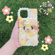 BT21 Chimmy Full Coverage Cream Phone Case Customised Decoden Silicon Phone Case