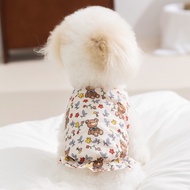 Cute Summer Dog Dress Fluffy Pumpkin Dress for Cats Pet Floral Clothes