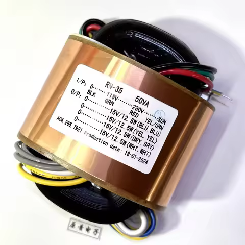 R Core Transformer 50W R35 Transformers 115-230V To 4X15V 0.83A Custom Copper Shield Pre-amp Decoder