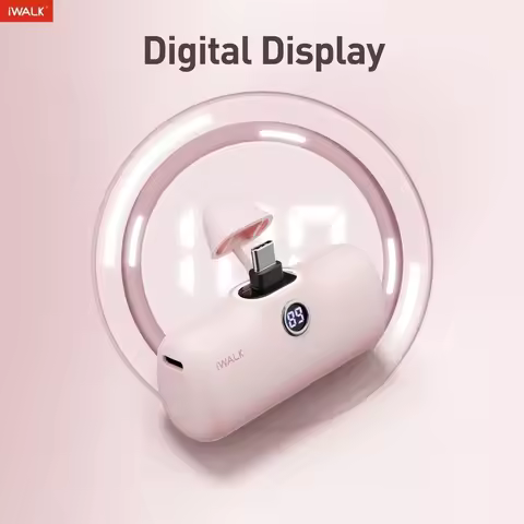 iWALK USB - C Power Bank | 18W PD Fast Charge | Built - in Plug | Mini Portable | LED Display | For 