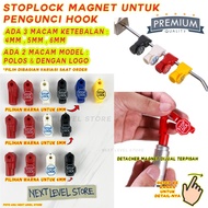 stoplock security display stop lock 4mm / 5mm / 6mm pengunci hook ram - 6mm kuning logo