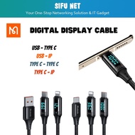 (6 Month Warranty)ORIGINAL Mcdodo DIGITAL DISPLAY Cable 1.2M - iP /Type C Fast Charge/PD Fast Chargi