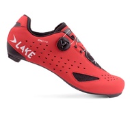 LAKE CX 219 Wide-Foot Carbon LAKE CYCLING SHOE Road Shoes (Red/White)