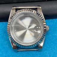 Dental Ring Diary Watch Case 36mm Stainless Steel Mineral Glass Suitable for 8215/2813 Movement
