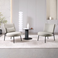 [Live Broadcast Direct Drop] CBD Single Chair Genuine Leather Sand Discovery Generation Simple White