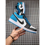 2025AJ1 low top men sports shoes sneakers black blue