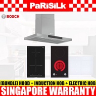 (Bundle) Bosch DWB98JQ50B Series 6 Cooker Hood + PIB375FB1E Series 6 Induction Hob + PKF375CA2E Series 2 Electric Hob