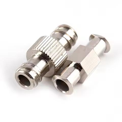 Female To Female Coupler Luer Syringe Connector Metal Double Joints Luer Lock Adapter Coupler For Pn