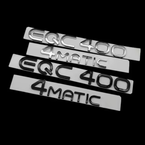 Chrome Silver Black Trunk Letters EQC400 4MATIC Emblems for Mercedes Benz EQC Electric Motor SUV AWD