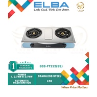 ELBA EGS-F7112(SS) 6.4KW DOUBLE BURNER STAINLESS STEEL GAS STOVE / DAPUR GAS MASAK