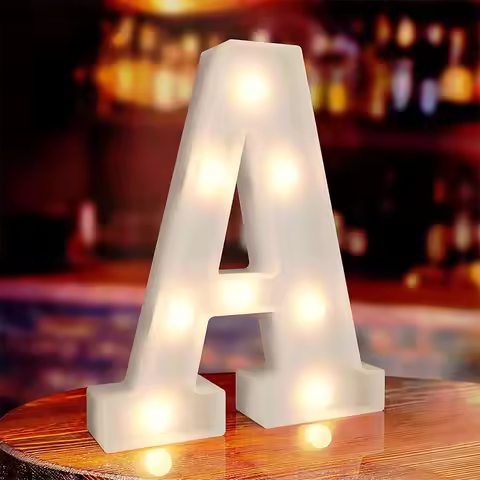 Led Letter Lights, 26 Alphabet Battery Powered LED Light Up Name Sign, Decorative Lighted Standing L