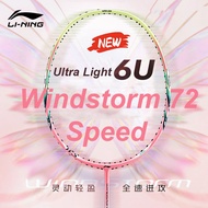 Li Ning Badminton Racket Windstorm WS72 Speed Full Carbon Fiber Ultra Light 6U for Beginner