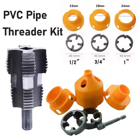 PVC Pipe Threader Kit 1/2Inch 3/4Inch 1Inch PPR Pipe Threader Pipe Enebrador Round Die With Buckle P