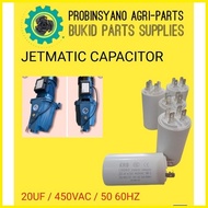 ◎ ∇ ▬ CAPACITOR 20UF TERMINAL TYPE 450V FOR JETMATIC