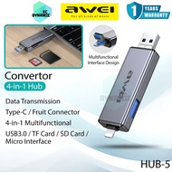 Awei HUB-5 Convertor Adapter 4-in-1 Docking Station Awei HUB-5L Multifunctional Hub Awei Converter A