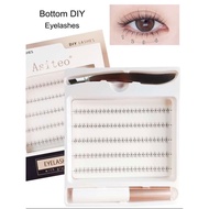 False eyelashes 120 Clusters with tweezers and Bottom Lash Glue, 120 Lash Clusters, Glue & Tweezers 