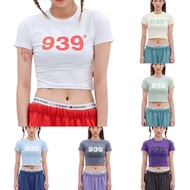 [XDCC] CROP TOP made in Korea with LOGO printed 939 - ARCHIVE BOLD 939 LOGO CROP TOP