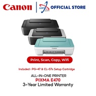 CANON PIXMA E470 COMPACT WIRELESS ALL-IN-ONE PRINTER - PRINT / SCAN / COPY / WI-FI