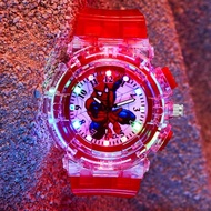 Cartoon Kids Spiderman Watch LED Light Kids Watches for Boys Girls Students Analog Watch Colorful Fl