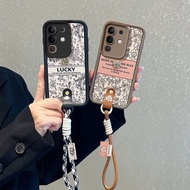 Casing Vivo Y29 4G Casing Vivo T4X 5G Casing with a Bracelet Flower Pattern Casing Cute Soft Phone C