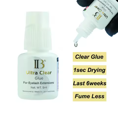 IBeauty Eyelash Extension Glue Ultra Clear 2-4 Sec Eyelashes Adhesive Hardener White Cap 5ml Wholesa