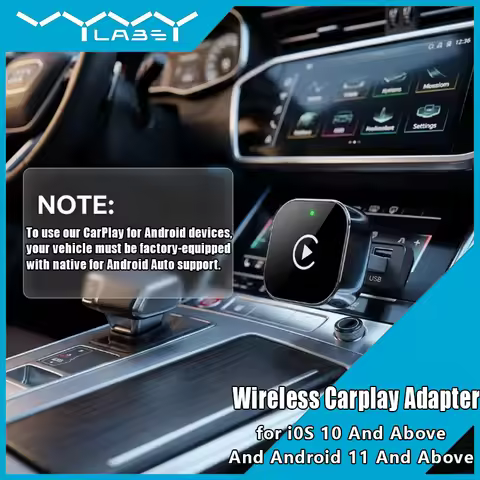 Vyvylabs Wireless Carplay Adapter Converts Wired Carplay to Wireless Connectivity Plug-and-Play for 
