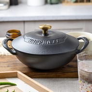 【จัดส่งภายใน 24 ชม】21CM Cast Iron Essential French Oven with Lid Black Cast Iron Dutch Ovenเตาอบฝรั่งเศส Essential เหล็กหล่อ