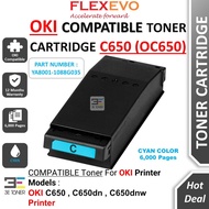 OKI C650 650 OC650 YA8001-1088G035 Toner Cartridge Compatible Cyan for C650 C650dn C650DN C650dnw C6