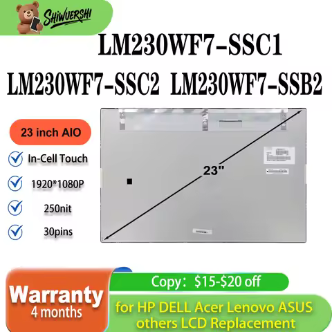 New Original LM230WF7 SSC1 LM230WF7 SSC2 LM230WF7 SSB2 23 inch IPS 30Pins FHD for HP for Lenovo LCD 