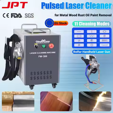 300W JPT Mopa Pulsed Laser Cleaning Machine Rust Oil Paint Removal for Metal Wood Laser Cleaner Clea