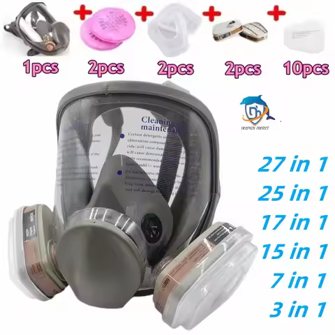 Full face spray protective mask, industrial gas mask respirator, new type 6800 gas mask, mechanical 