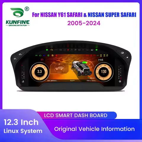 LCD Digital Dashboard Cluster For NISSAN Y61 SAFARI SUPER SAFA 2005-2024 Virtual Instrument Panel Sp