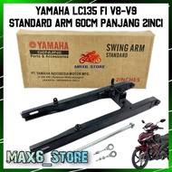 YAMAHA LC135 FI V8 V9 SWING ARM STANDARD 60CM LONG 2 INCH PANJANG 2 INCI LC 4S 5S ARM HITAM FULL SET