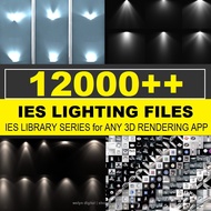 Enscape / 3DS Max / 3D Rendering Software IES Lighting Library Collection 12000++ Set for 3D Artist 