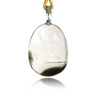 【正佳珠寶】綠幽靈 頂級聚寶盆 虛空藏菩薩 40g 綠幽靈吊墜