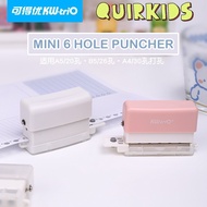 6 Hole Mini Puncher KW-triO 99H6 Handheld Plastic Round Hole 6mm for A4 A5 B5 Scrapbooking