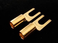 Furutech Fp-209(Gold) 24K Gold-Plated Spade terminal หางปลาใส่เต้ารับ หัวปลั๊ก  ราคาต่อ 1 ตัว  (1 pi
