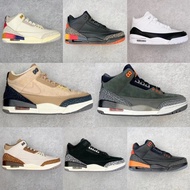 [Top Version] J Balvin x Air Jordan AJ3 Joint Trendy Shoes Actual Combat Basketball Shoes Casual Spo