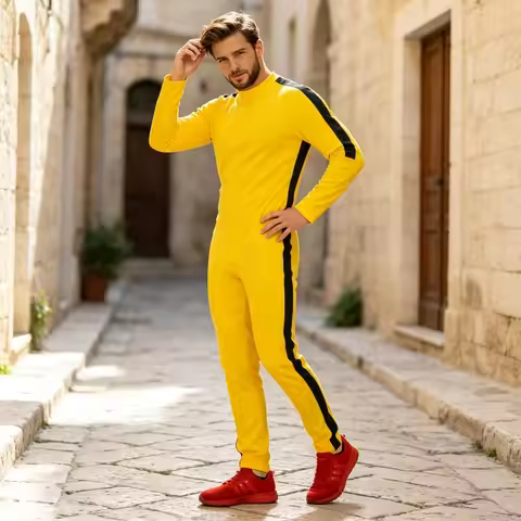 Party Photo Booth Props Adult Kung Fu Set with Chinese Jacket Suitable for Carnival Makeup and Stage