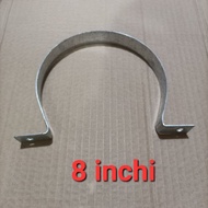 8 in wall clamp omega 8" clamp fkexible ducting pipe clamp 8 inch wall