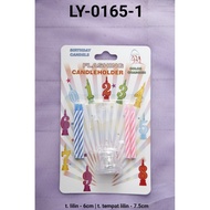 LY01651 Lilin ulang tahun plastik lampu angka 1
