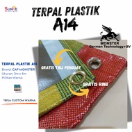 PLASTIC TARPAULIN A14 MONSTER CAP SIZE 2M x 3m
