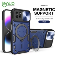 Lenuo Case For itel S23 / itel S23 Plus / itel A70 Cover Camera Protection With Circular Support Bla