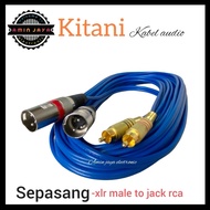 Pair of XLR male to RCA audio cables - Kitani XLR to RCA cables