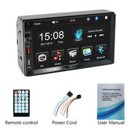 7 นิ้ว 2 Din รถวิทยุบลูทูธหน้าจอสัมผัสขนาด 7 นิ้วสเตอริโอ FM 1080 P/MP5 [7018B] เครื่องเล่น MP5 (พร้